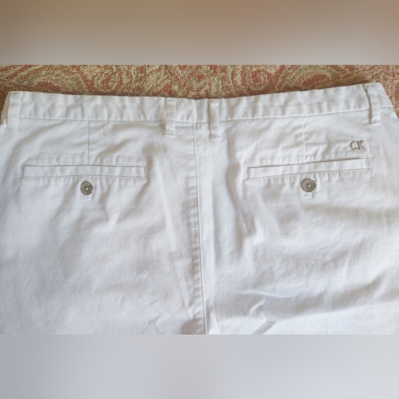 CALVIN KLEIN MEN'S SIZE 36 WHITE CASUAL SHORTS 4 POCKETS COTTON, STRETCH. - Picture 10 of 10